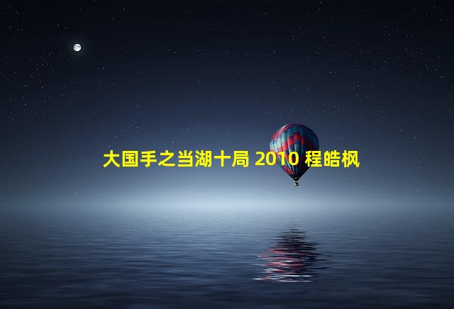 大国手之当湖十局 2010 程皓枫